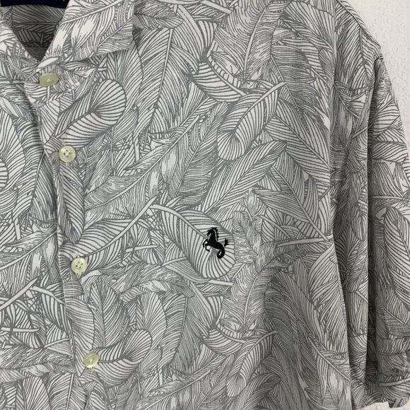 Boronea Men XXL Button Up Shirt Gray Viscose Soft Casual Summer - Picture 6 of 6